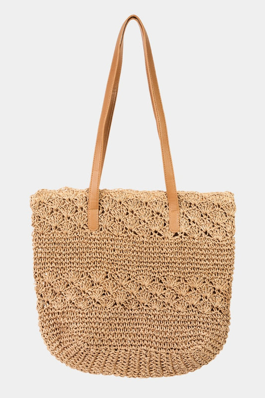 Straw Braided Tote Bag - Sage Her