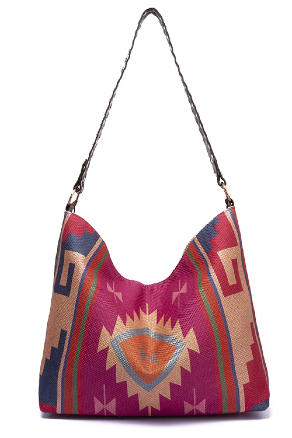 Geometric Canvas Tote Bag - Sage Her