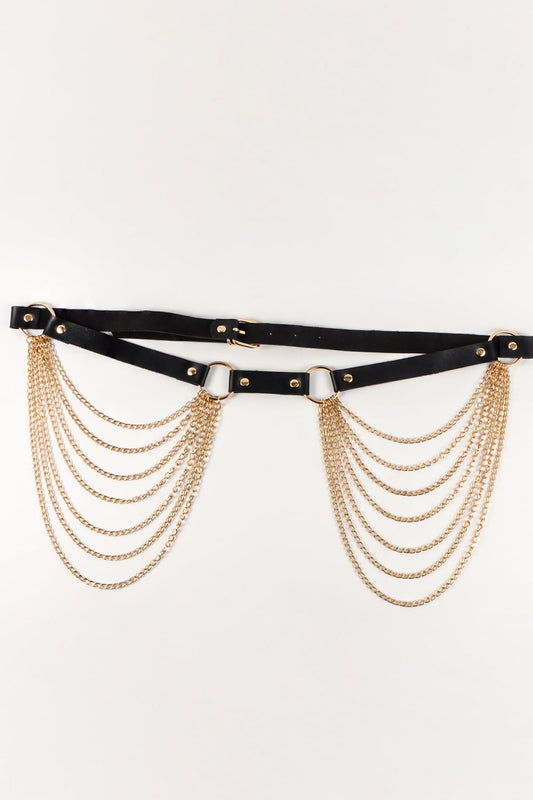 PU Belt with Chain - Sage Her