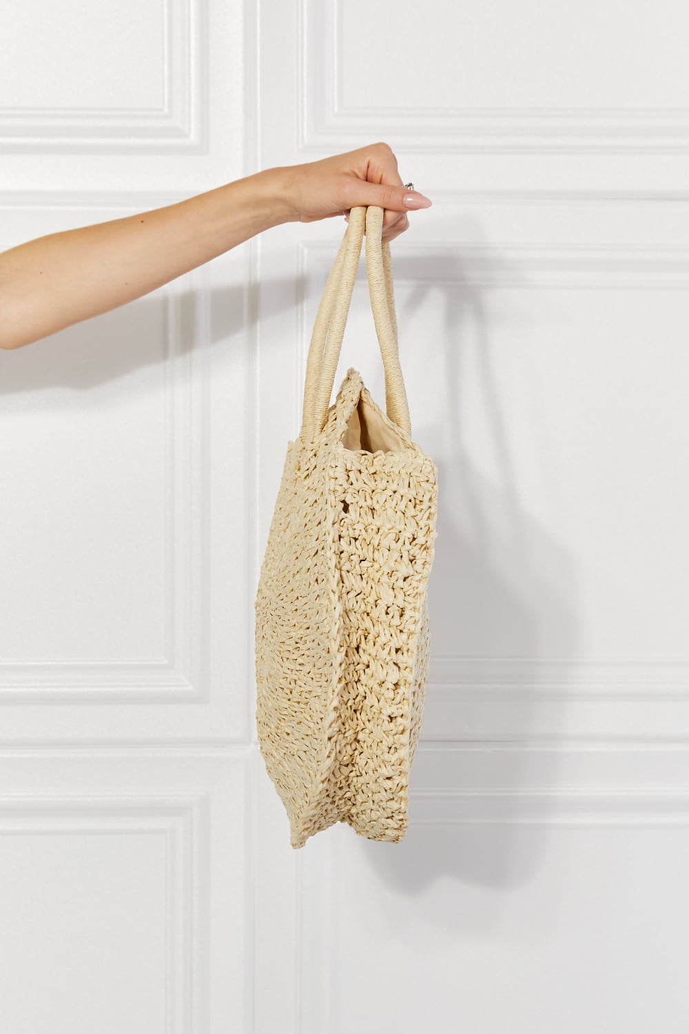 Rattan Handbag in Ivory - Sage Her