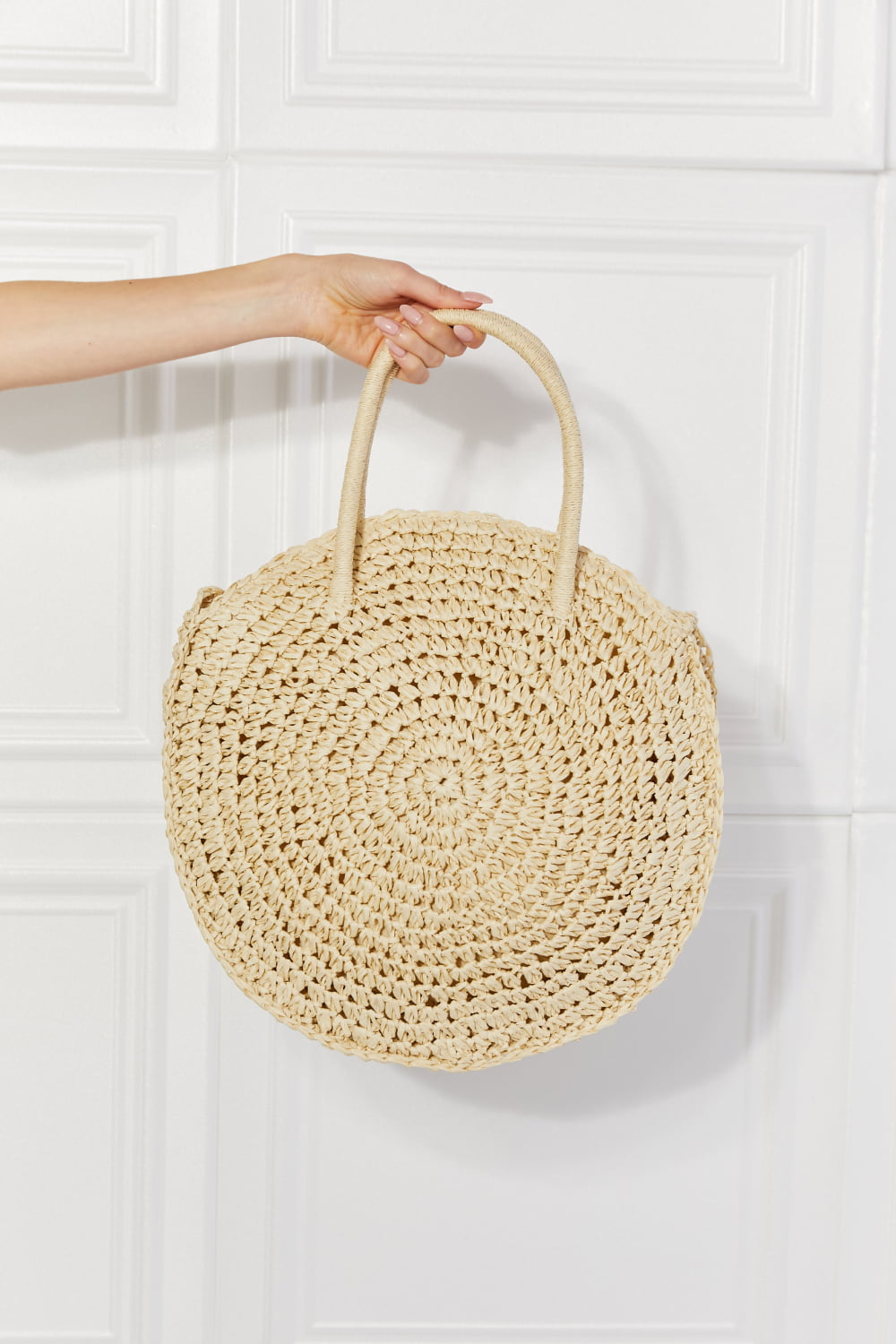 Rattan Handbag in Ivory - Sage Her