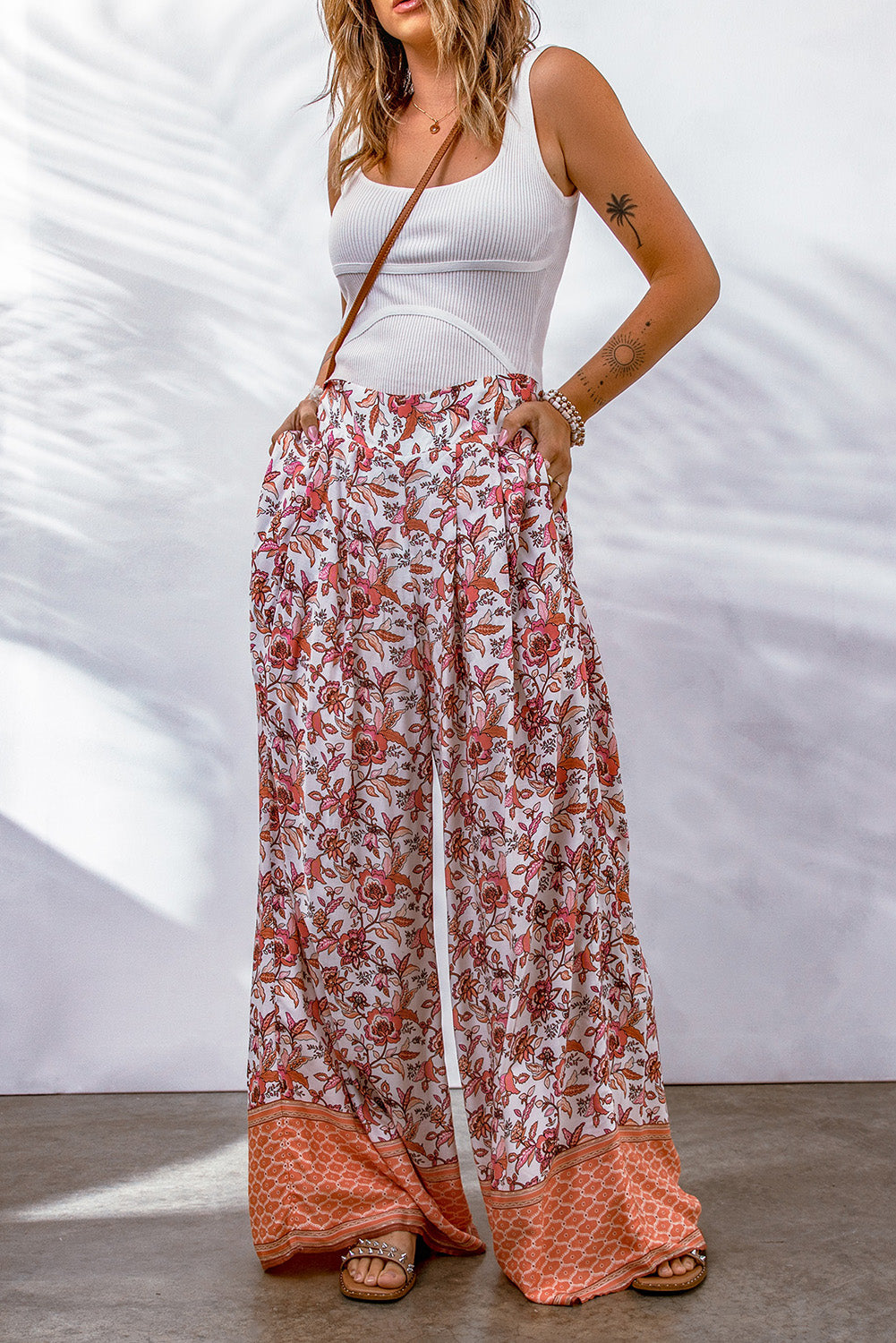 Bohemian Pleated Culottes - Sage Her