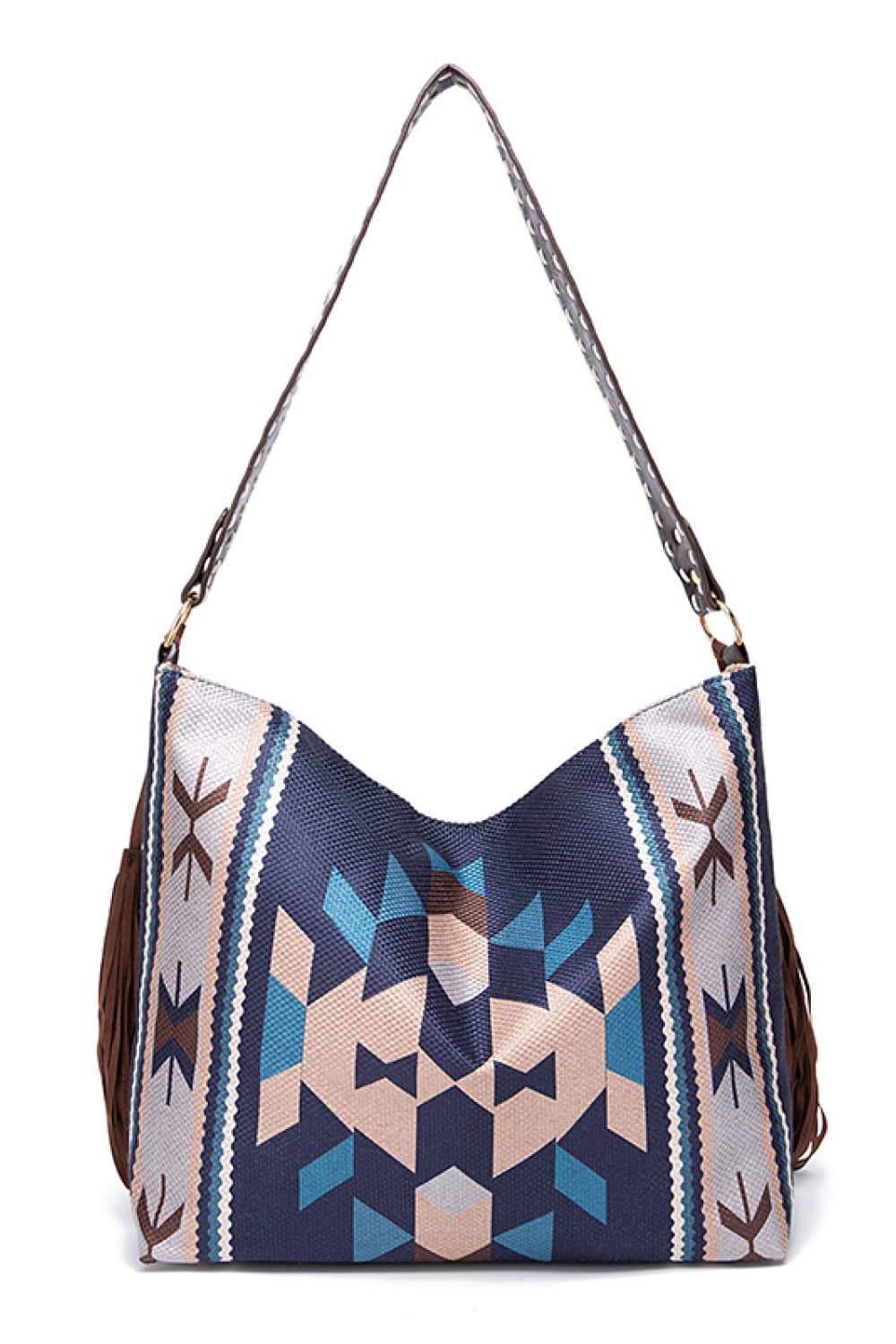 Geometric Canvas Tote Bag - Sage Her