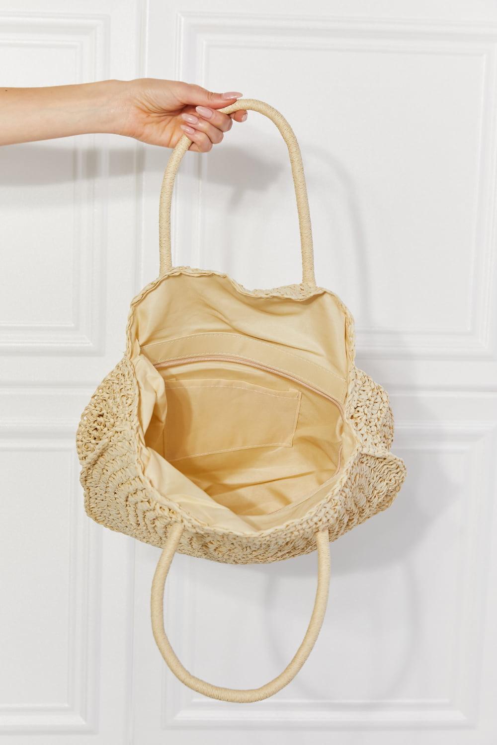 Rattan Handbag in Ivory - Sage Her