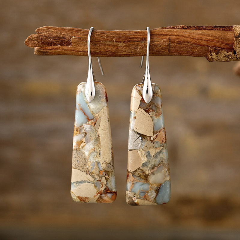 Copper Natural Stone Earrings - Sage Her