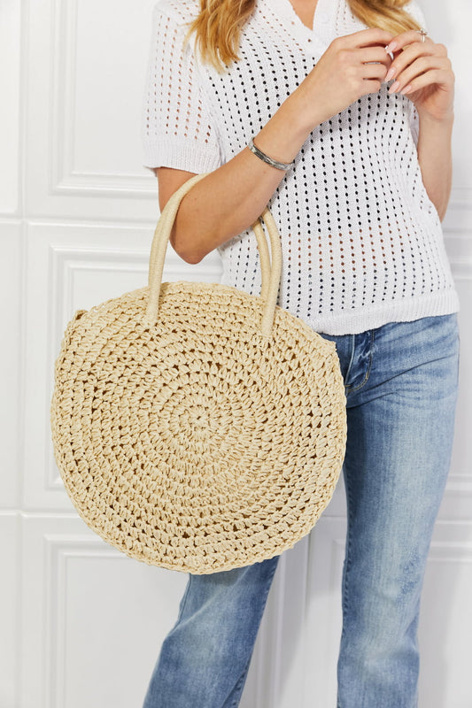 Rattan Handbag in Ivory - Sage Her